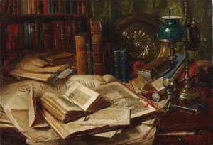 A pile of books